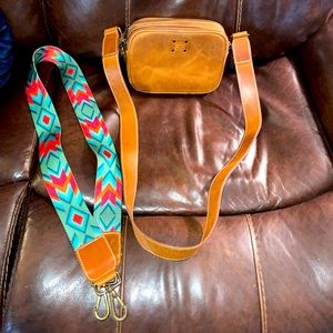 STS leather crossbody purse